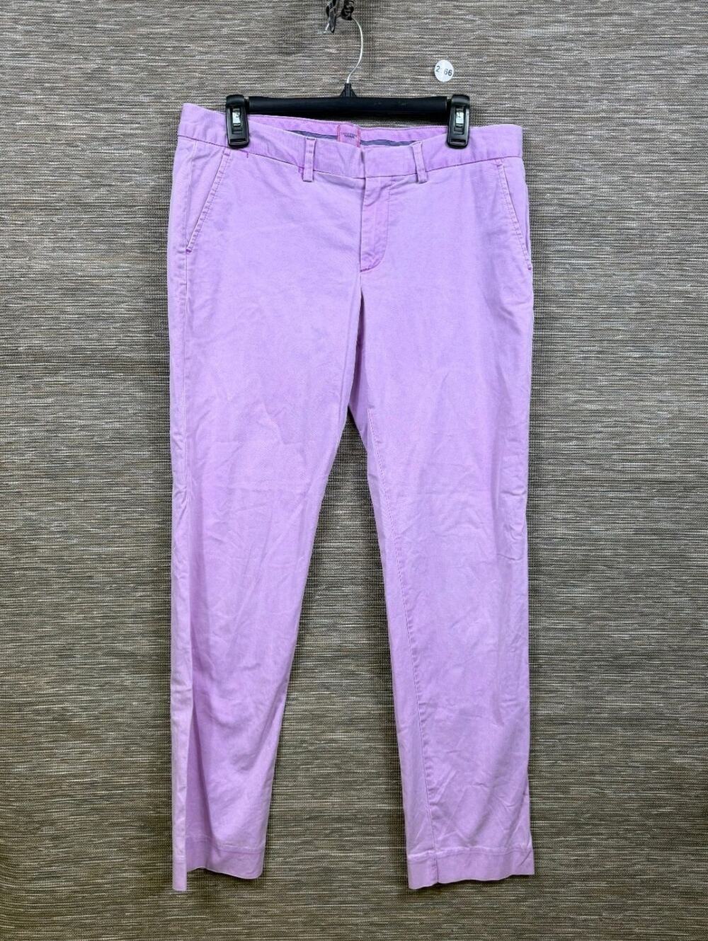 Lands' End Canvas Women’s True Slim Chino Pants Size 10 Bright Lavender Mid Rise